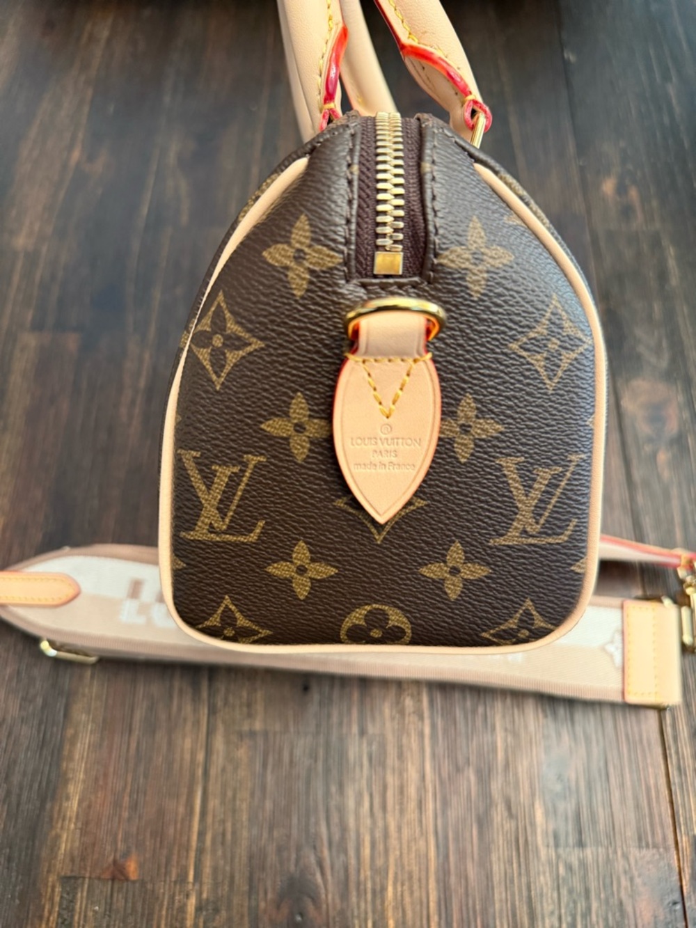 Louis Vuitton Monogram Mini Satchel with Natural Leather Trim - Picture 6 of 11